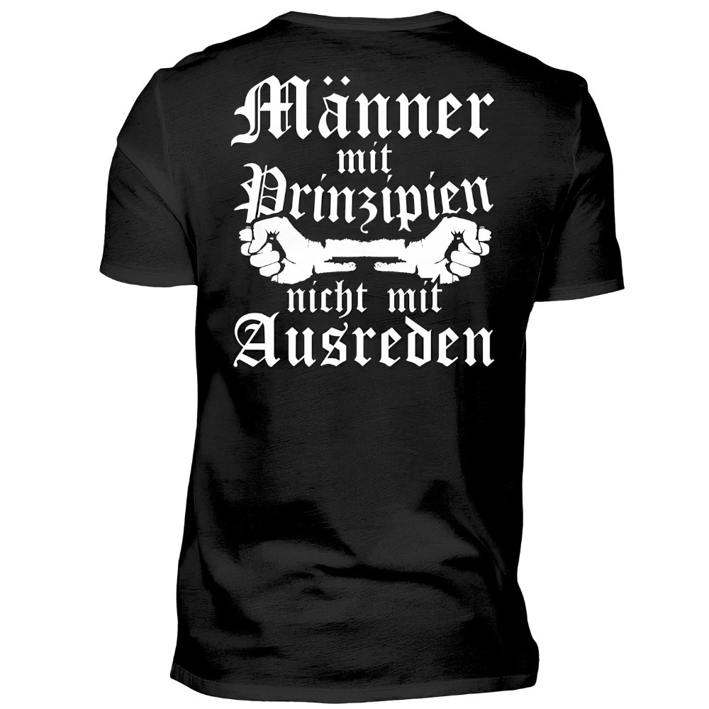 Männer mit Prinzipien - T-Shirt Rückendruck