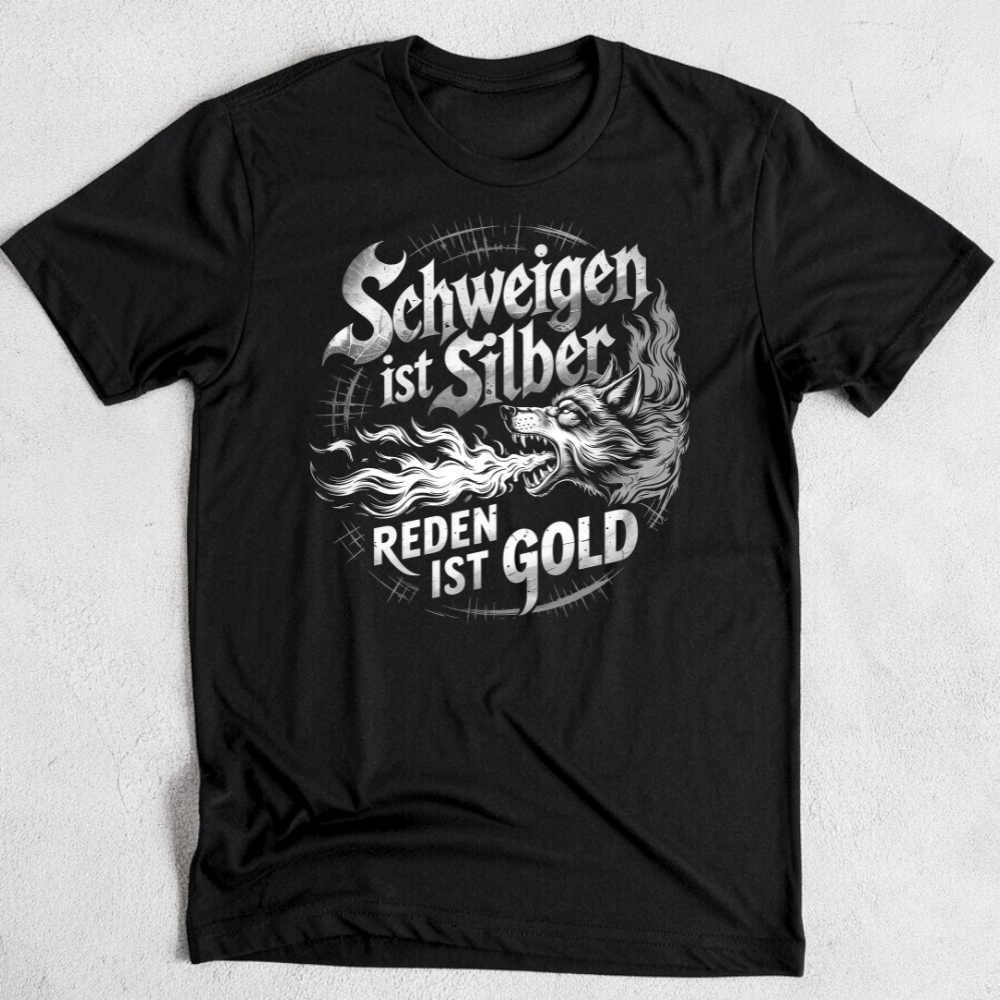 Schweigen ist Silber / Reden ist Gold - Premium T-Shirt