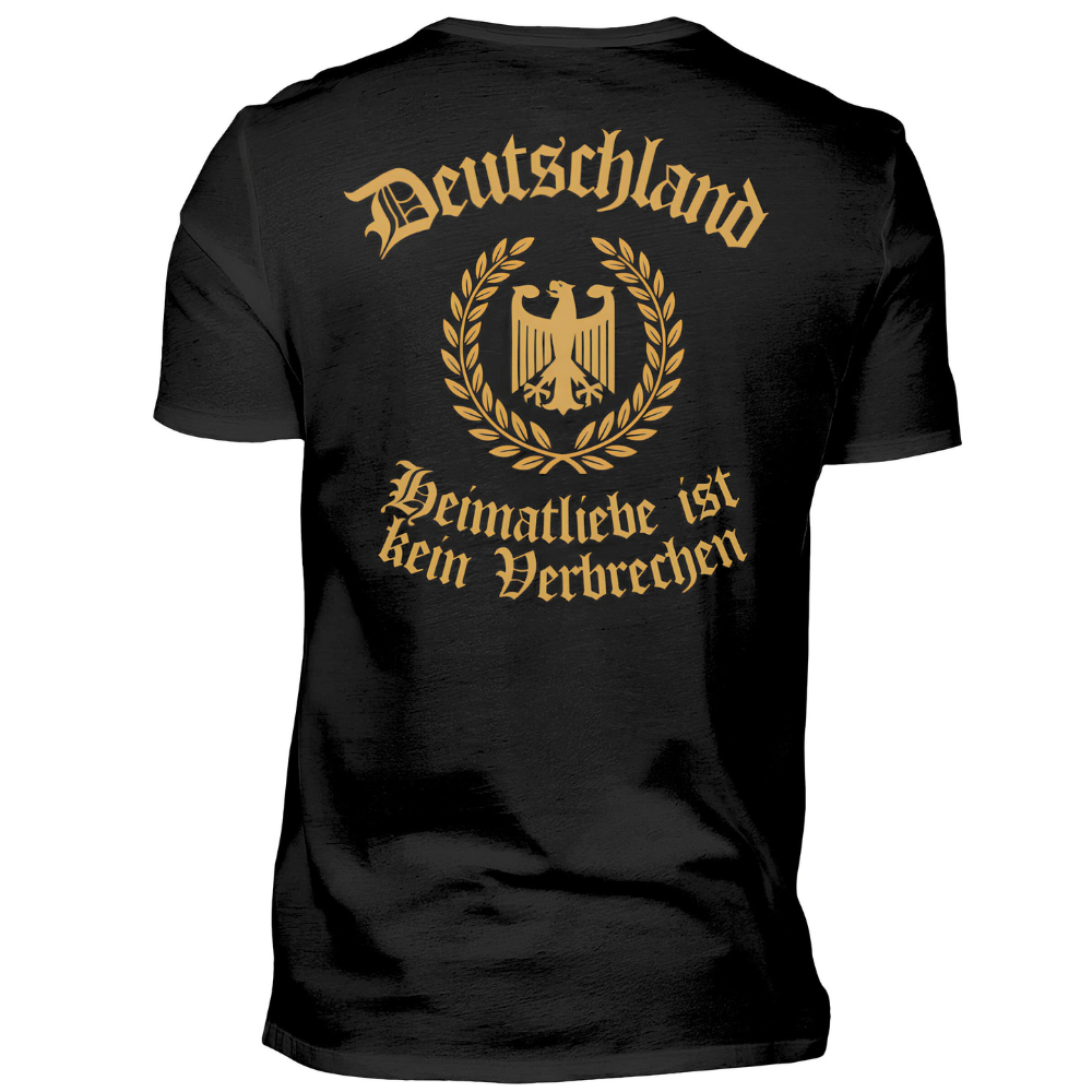 Heimatliebe ist kein Verbrechen - T-Shirt Rückendruck