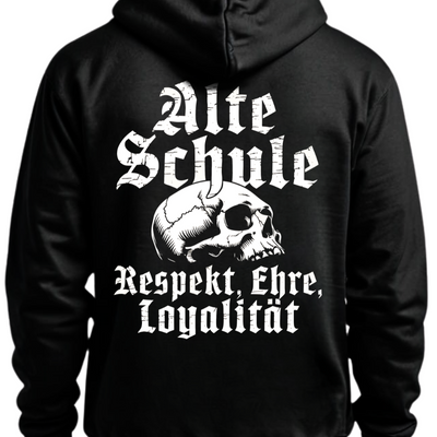 Alte Schule: Respekt, Ehre, Loyalität - Hoodie Rückendruck