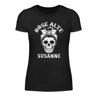 Böse alte Frau - Damen T-Shirt (Personalisiert)