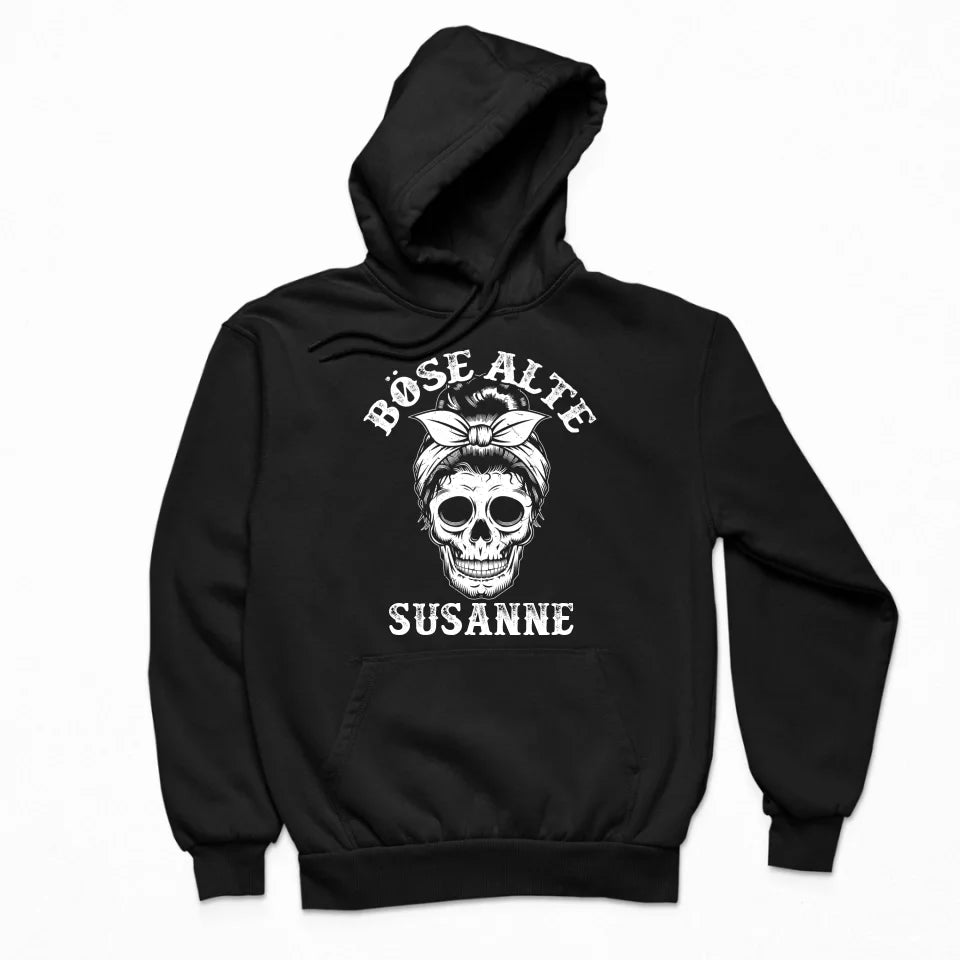 Böse alte Frau - Unisex Hoodie (Personalisiert)