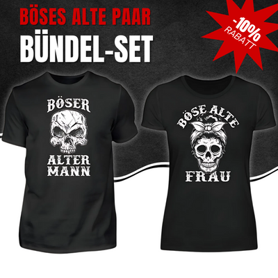 Böse alte Frau + Mann Shirt Bündel