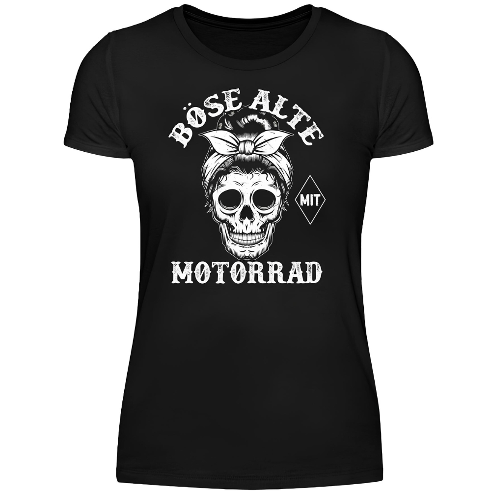 Böse alte mit Motorrad - Damen T-Shirt