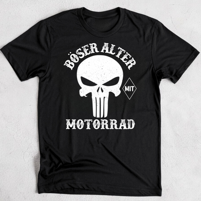 Böser alter mit Motorrad - T-Shirt