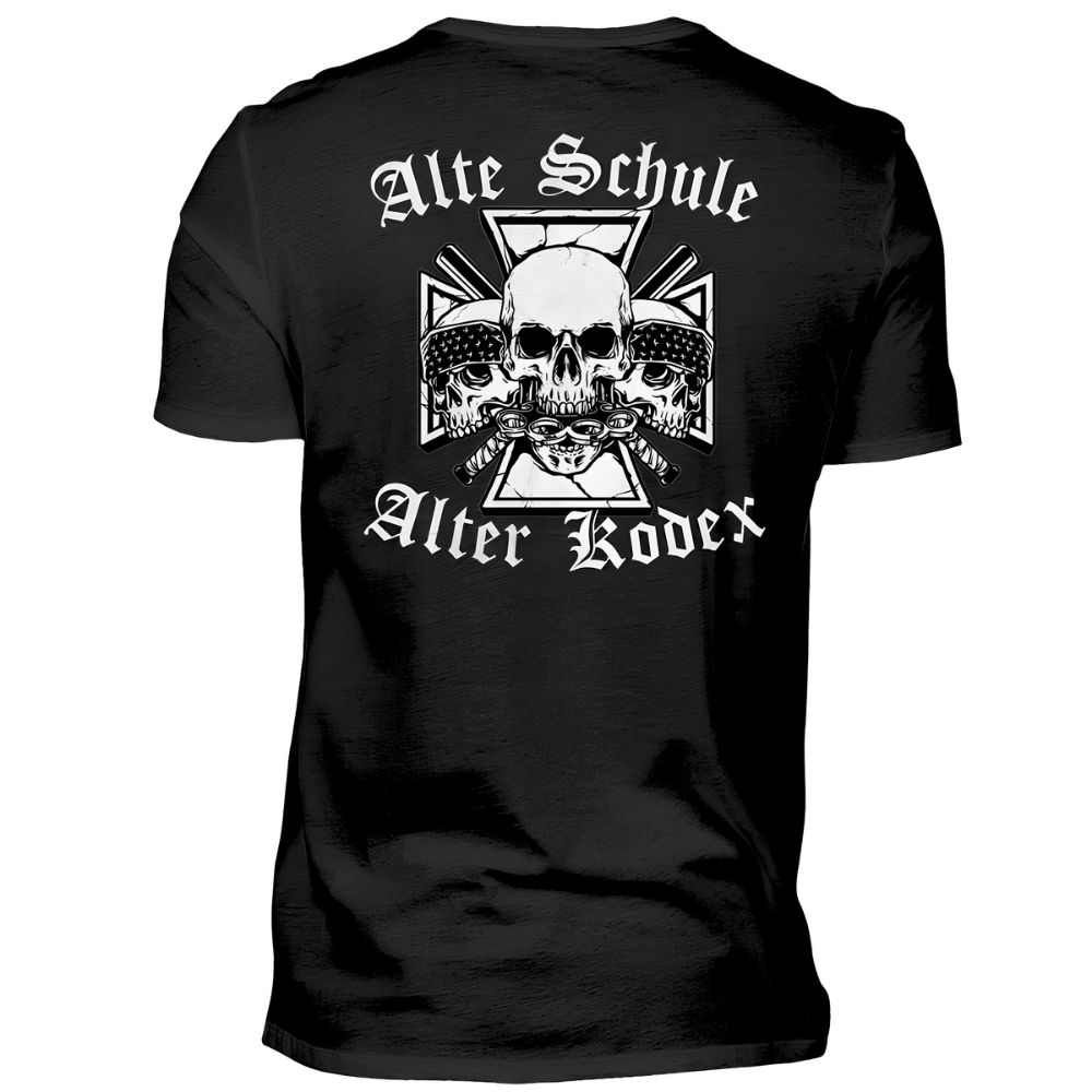 Alte Schule, alter Kodex - T-Shirt Rückendruck