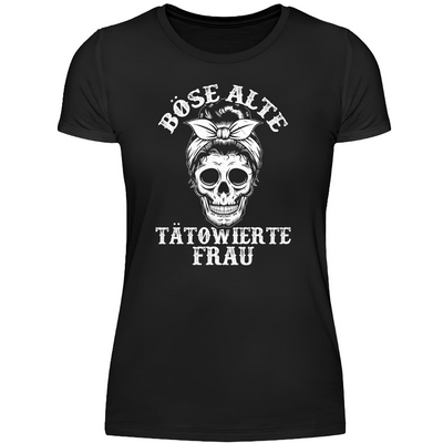 Böse alte tätowierte Frau - Damen T-Shirt