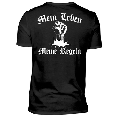 Mein Leben / Meine Regeln - T-Shirt Rückendruck