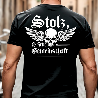 Stolz, Stärke, Gemeinschaft. - T-Shirt Rückendruck