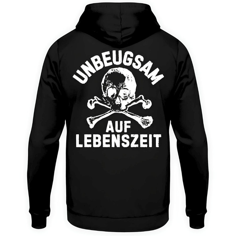 Unbeugsam auf Lebenszeit - Hoodie Rückendruck