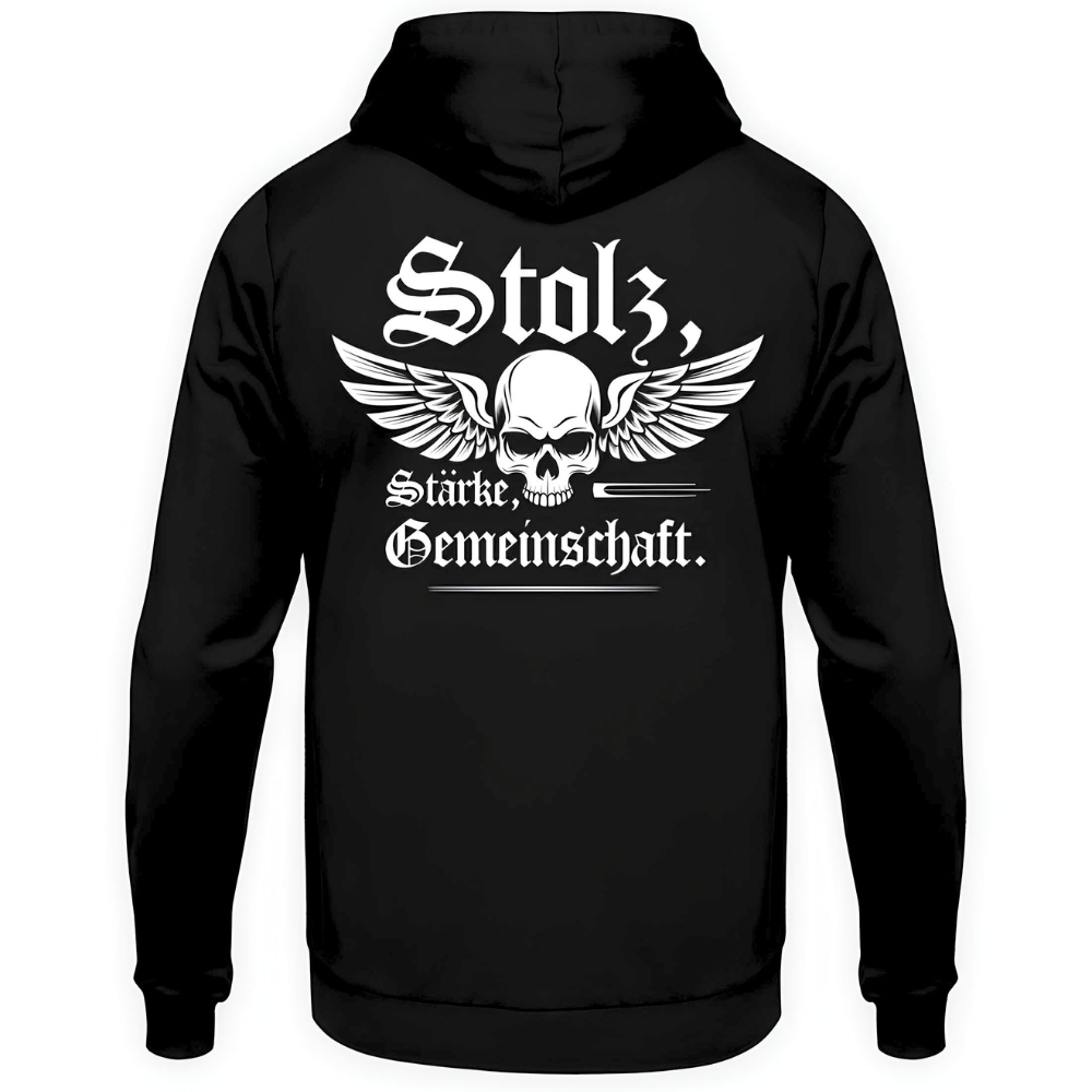 Stolz, Stärke, Gemeinschaft. - Hoodie Rückendruck