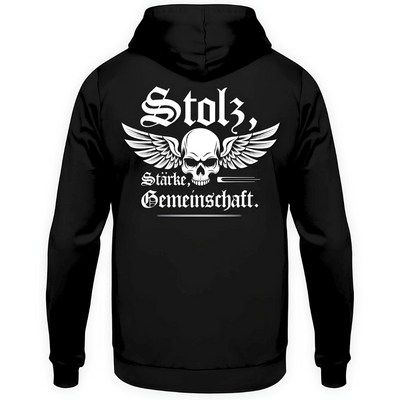 Stolz, Stärke, Gemeinschaft. - Hoodie Rückendruck