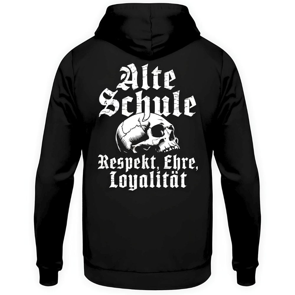 Alte Schule: Respekt, Ehre, Loyalität - Hoodie Rückendruck