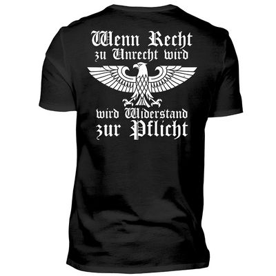 Wenn Recht zu Unrecht wird - T-Shirt Rückendruck