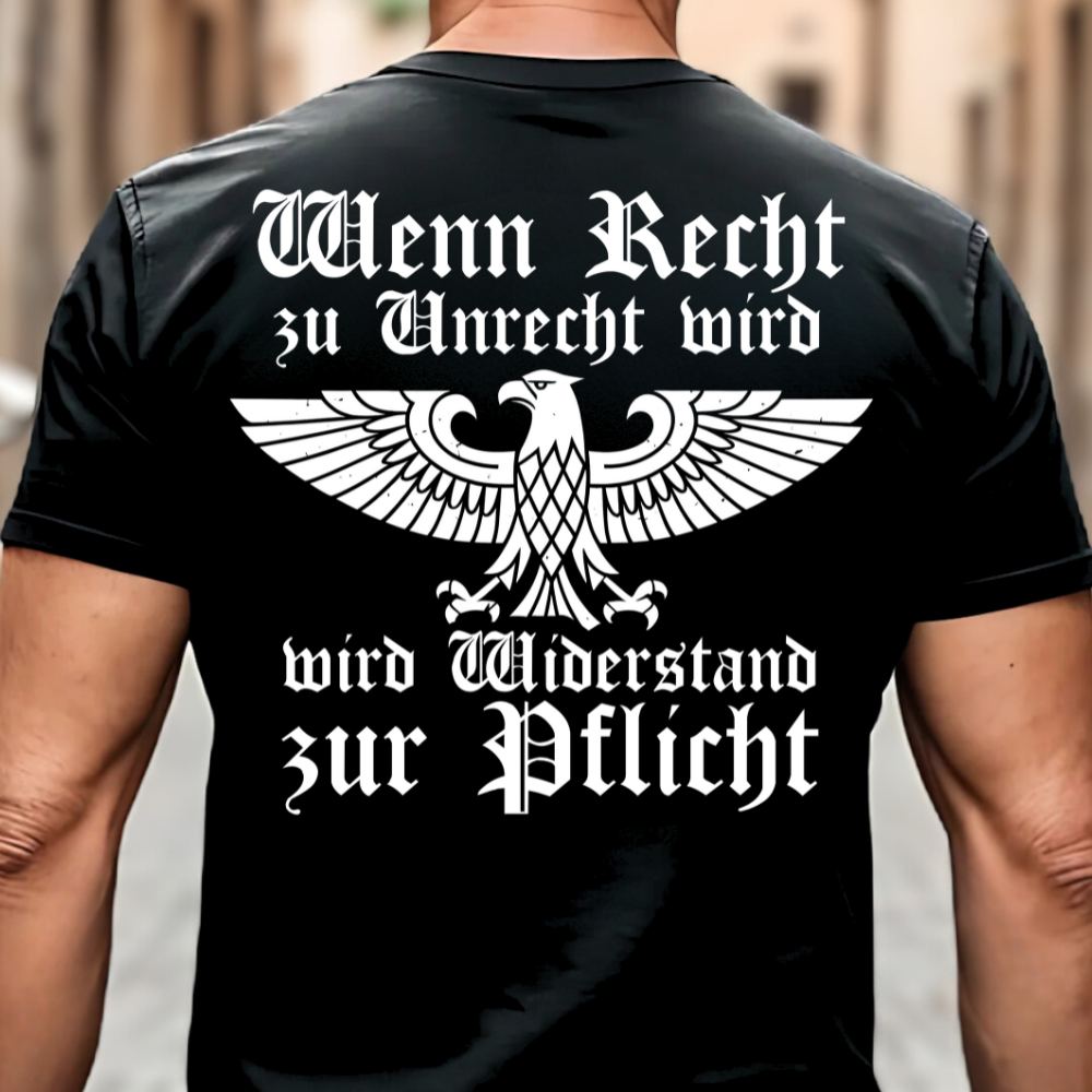 Wenn Recht zu Unrecht wird - T-Shirt Rückendruck