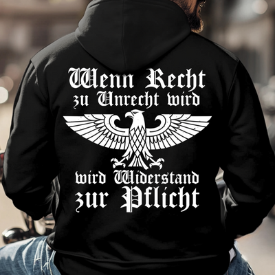 Wenn Recht zu Unrecht wird - Hoodie Rückendruck