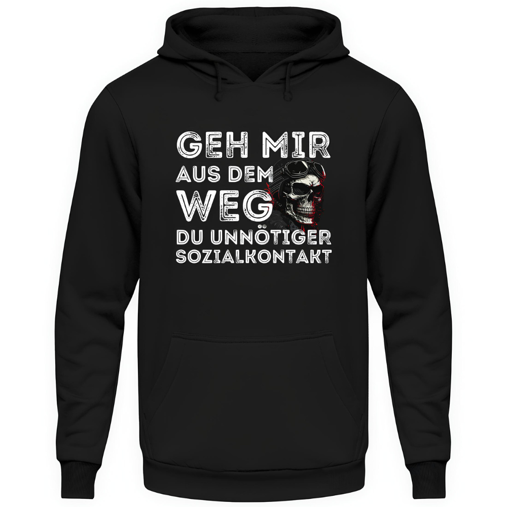 Geh mir aus dem Weg du unnötiger Sozialkontakt - Hoodie