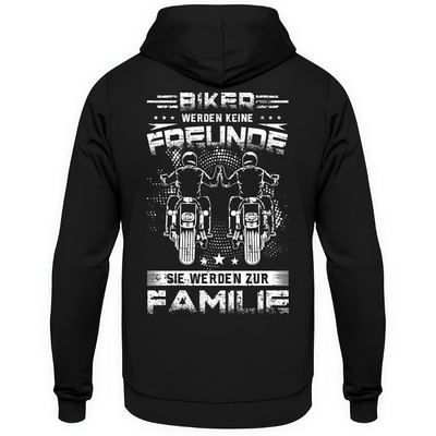 Biker werden zur Familie - Hoodie Rückendruck