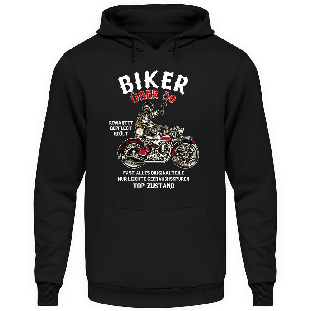 Biker über 50 - Motorrad Hoodie