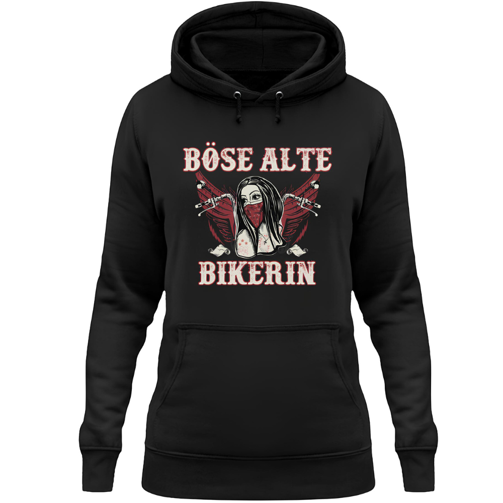 Böse alte Bikerin - Damen Hoodie