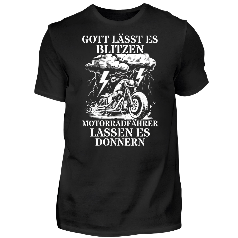 Motorradfahrer lassen es donnern - Herren T-Shirt