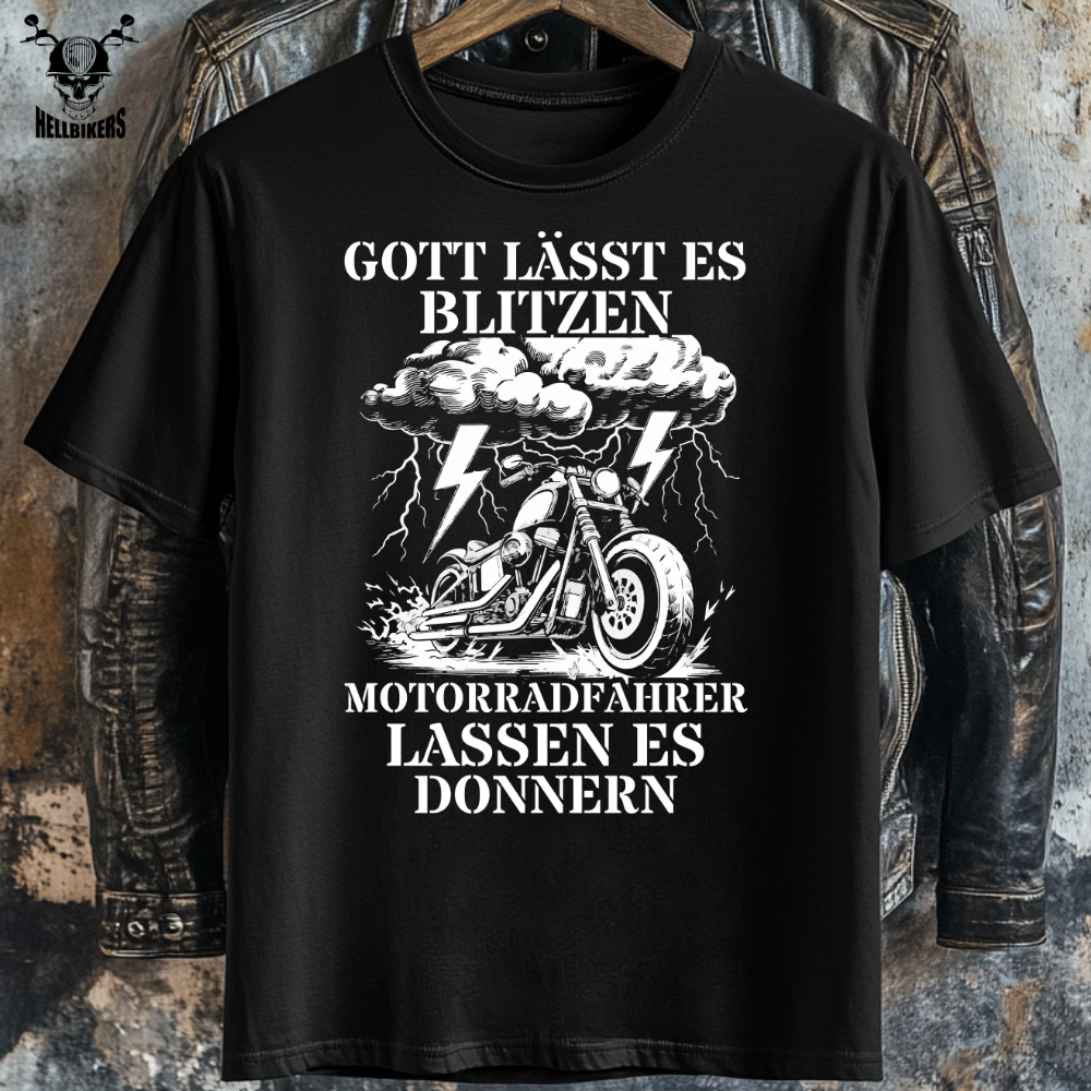 Motorradfahrer lassen es donnern - Herren T-Shirt