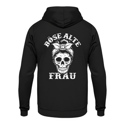 Böse alte Frau - Unisex Hoodie Rückendruck