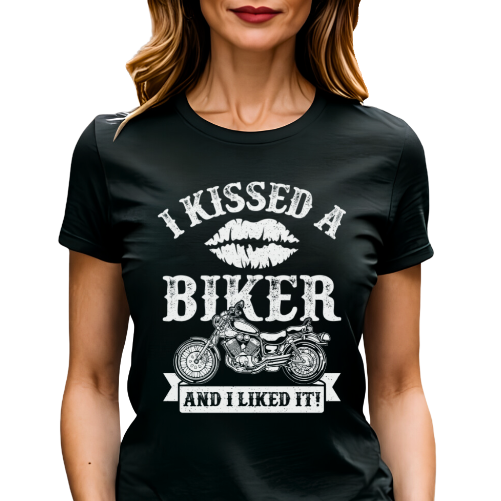 I kissed a Biker - Damen T-Shirt