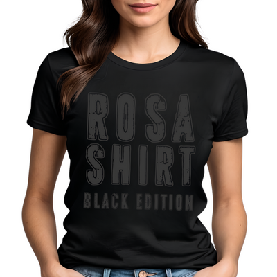 Rosa Shirt (Black Edition) - Damen T-Shirt