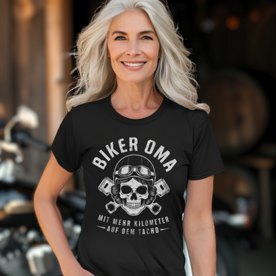 Biker Oma - Damen T-Shirt