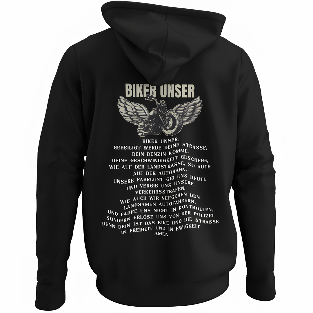 Biker unser - Hoodie Rückendruck