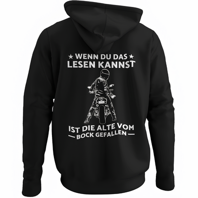 Wenn du das lesen kannst - Motorrad Hoodie Rückendruck