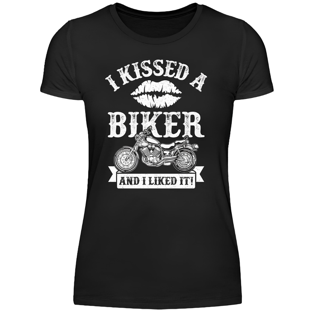 I kissed a Biker - Damen T-Shirt