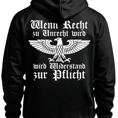 Wenn Recht zu Unrecht wird - Hoodie Rückendruck