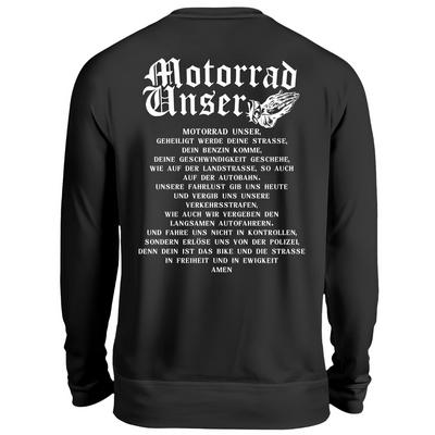 Motorrad Unser - Sweatshirt Rückendruck